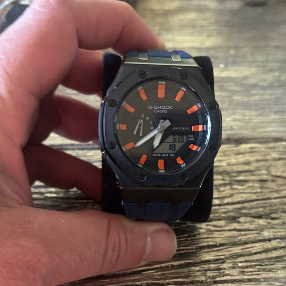 G-Shock "CASIOAK MOD" Black and Blue